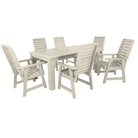 Highwood Usa Weatherly 7pc Rectangular Outdoor Patio Furniture Dining Set 72 x 42 AD-ST7WL1CO4AA-WAE